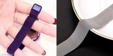 Magnetic chain watch strap, Classy analog watch with black hands and white face