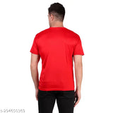 Mens multicolor polyester round neck half sleeve t-shirts (S, M, L, XL, XXL) - versatile everyday wear set
