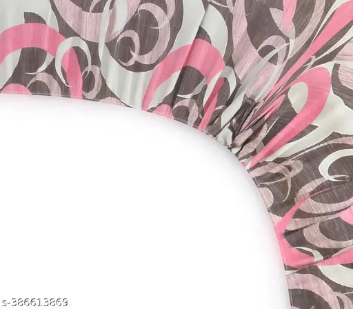 Glace cotton ethnic motifs fitted bedsheet with pillow cover, soft and attractive for summer adult use, perfect for a single size bed from Swami Enterprises