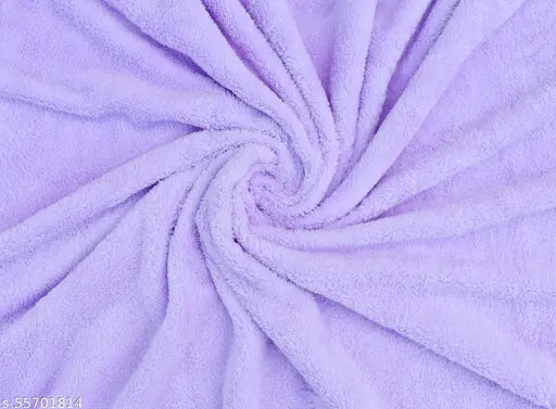Lilac woolen hooded baby blanket with tich button, ultra soft, cozy, and warm for newborn to 3-year-olds