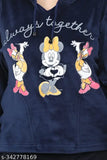 Navy blue wool sweatshirts with printed net pattern for girls aged 7-13 years, made in India