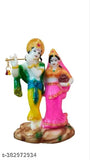 Marble Krishna Idol (Radha Krishna marbel drust Stechu), 10cm x 15cm, brings serenity to home & office, handcrafted in India