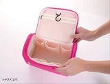 Elegant solid Pu pouches & potlis, large zip main compartment, multi-mesh interior, perfect travel organizer, India origin
