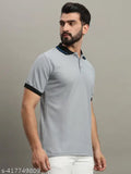 GET Golf Mens Polo Tshirt - Short sleeves solid cotton blend, perfect for golfing on the course