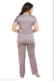 Printed polyester nightsuit set with top and pajama for women and girls - India