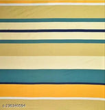 Striped superfine cotton blend fitted bedsheet, ideal for double king size beds by MSPAL ENTERPRISES