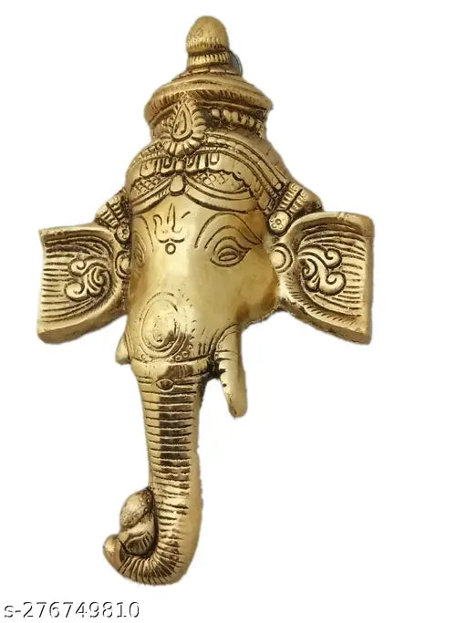 Metal Ganesh wall hanging, premium quality, Indian handmade, 5x1.5x8 inches, room decor