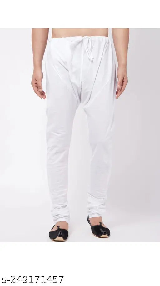 White cotton men's unisex pyjamas