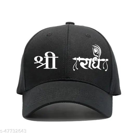 Cotton baseball cap, HD printed Shree Krishna design, Indian origin