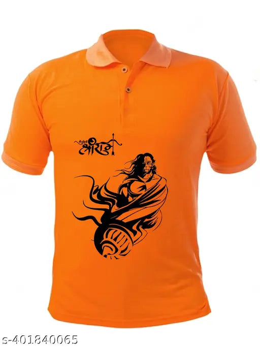 UneeQ Jai Shree Ram Hanuman printed unisex polyester t-shirt, short sleeves, India origin