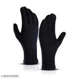 Brown wool balaclava beanie with gloves for men, premium quality and self-design winter accessory