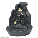 Polyresin Adiyogi Shiva Smoke Fountain Incense Holder with 20 Backflow Cones, Indian Shiva Idol for Pooja or Home Decor