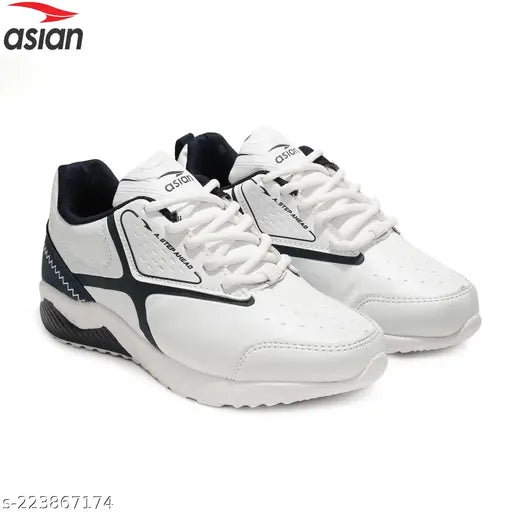 Lightweight sport shoes with lace-up closure, designed for running and walking, for boys by Asiatic