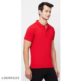 Cotton blend short sleeve T-shirt in multiple attractive colors and variable sizes, perfect for all occasions. Made with Matty fabric for comfort, smoothness, and air passability. Features a classic collar and pocket, handcrafted by high-class designers. Country of origin: India