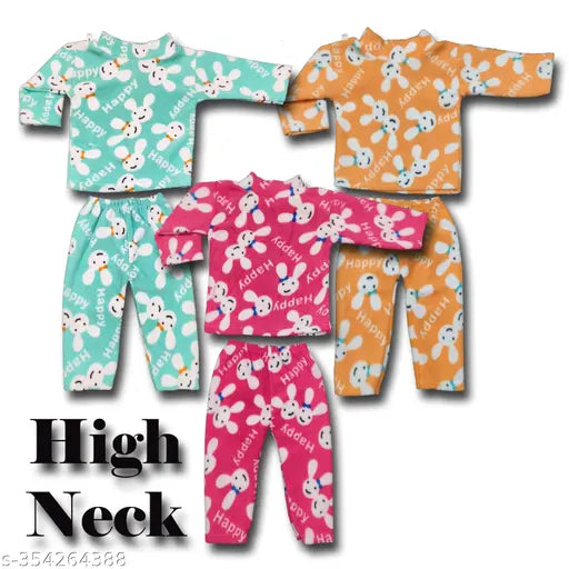 High Neck Woolen Set for New Born Baby Pack of 3 ( Orange , Megenta , Green ) || Winter Wear By All Originals