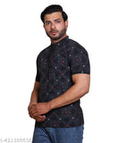 Cotton three-color print polo neck Casual t-shirt by PROFIRE OUTFIT, short sleeves, S to XXL sizes