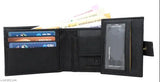 Modern leather wallet, free size with 2 compartments, casual and compact design for men's everyday essentials