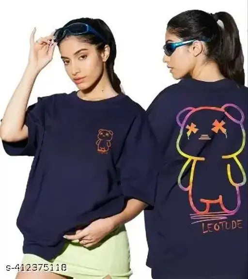 Trond womens oversized round neon green Tshirt