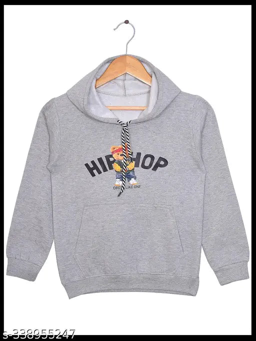 Golu Molu Kid'S Printed Cotton Blend Full Sleeve Hooded Sweatshirt