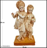 Polyresin Radha Krishna with flute, decorative statue for home office, 8cm x 13cm x 26cm, ideal gift
