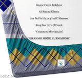 White Glace Cotton double size fitted bedsheet, 72x78 (7 inch drop) with 2 pillow covers, ideal for 4-8 inch mattresses. Breathable, wrinkle-free, superfine premium brushed cotton for a soft and comfortable sleep