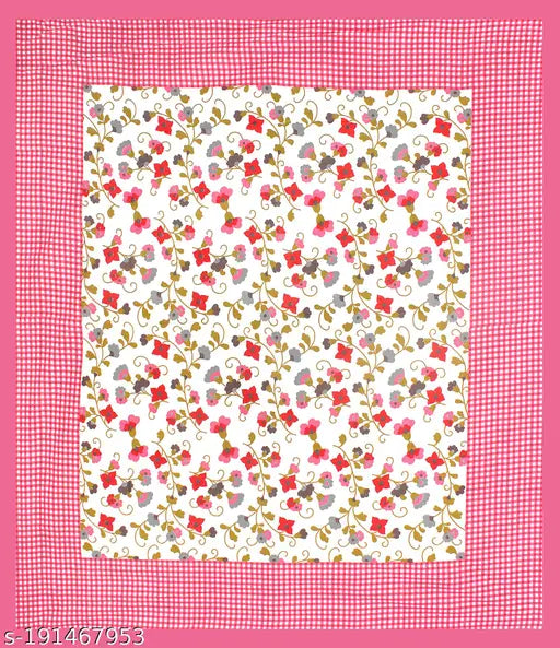 White & Pink Jaipuri double cotton pillow covers, 100% pure South Autoloom cotton, ideal for summer, 44x66 cm pillows and 210x235 cm bedsheets