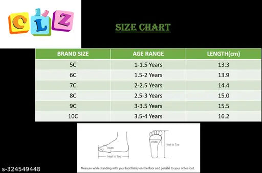 Coolz Kids Unisex Casual Knitted Shoes, Light Blink6, Size Chart, Brand Range from 2 to 14 Years Old, 3M Size Indicator, 100% Cotton Material