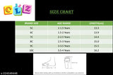 Coolz Kids Unisex Casual Knitted Shoes, Light Blink6, Size Chart, Brand Range from 2 to 14 Years Old, 3M Size Indicator, 100% Cotton Material