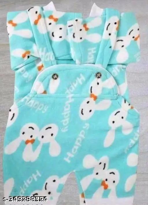 Wool dungarees for kids, warm winter wear for babies aged 0-3 months, made in India