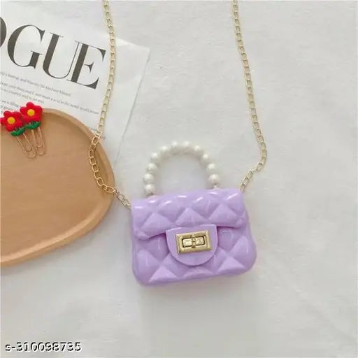 Purple jelly mini clutch purse with gold chain strap