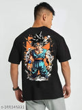 Oversized cotton blend round neck t-shirt for men, comfortable and breathable, multi-color options available