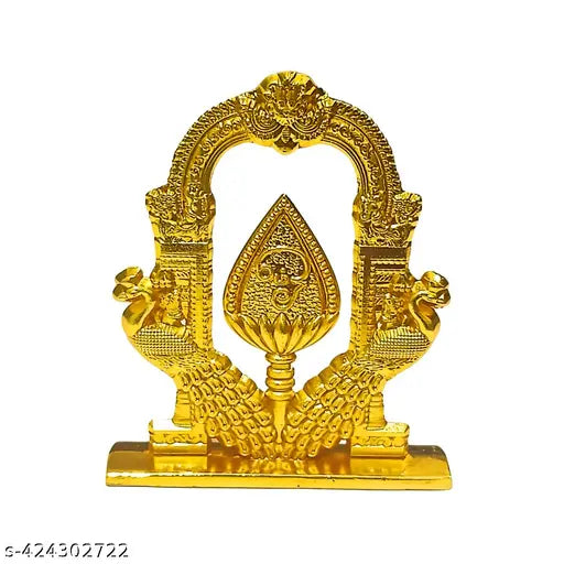 Indian religious idol: Arch with Vel Peacock, Thiruvatchi with Murugan Vel Peacock
