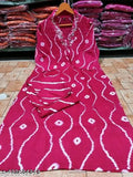 Rayon print net kurta set with palazzos, Indian fashion for women's XL or XXL sizes