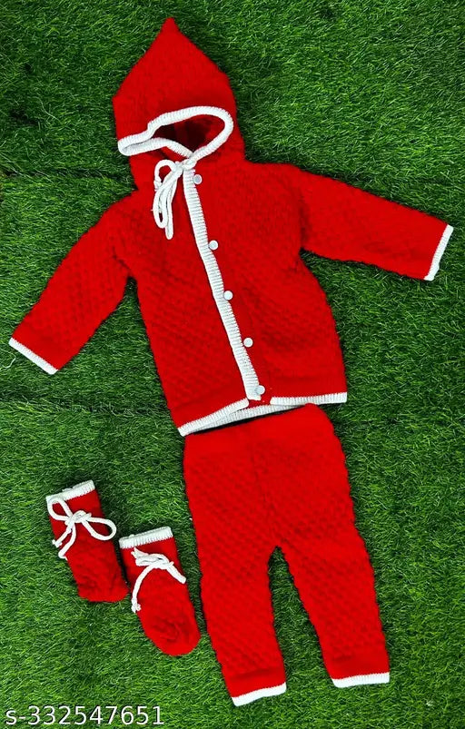 Woolen kids pajama set, self-design, pure Megastyle sweater, long sleeves