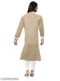 Printed woolen kameez with long sleeves and embroidery