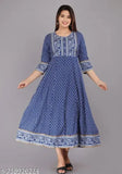 Royal blue embroidered kameez dress with full sleeves