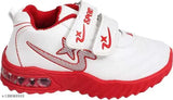 White and red sneakers with Nike logo, designed with cushioning and multiple straps
