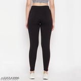 Casual wear Lycra jeggings, high waist, ankle length, skinny fit for women. Solid fabric, stretchable, workout pants. Size options: 26, 28, 30, 32, Free Size, M, L, XL, XXL. Made in India