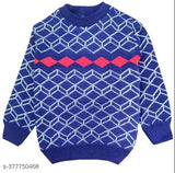 Woolen lightweight round neck sweater set (boys & girls), warm winter clothing in self-design patterns. Attractive colors and premium printing, long sleeves for added warmth. Size: 18-24 Months - India