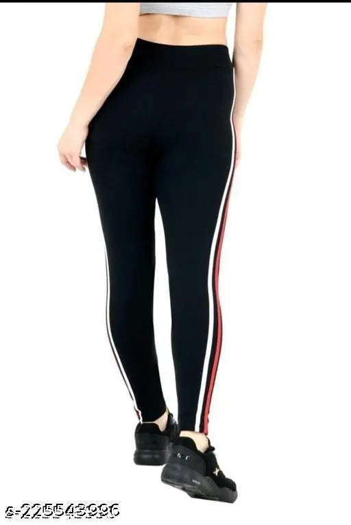 Casual wear Lycra jeggings, high waist and ankle length for women in solid color, stretchable workout pants from India. (26in/36in, 28in/36in, 30in/37in, 32in/37in sizes available)