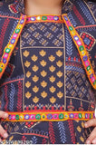Party wear for girls rayon straight knee-length top with dhoti pants, printed and three-quarter sleeves. Indian ethnic clothes for trendy girl sets. Sizes: 6-9 months, 6-12 months, etc., up to 10-11 years