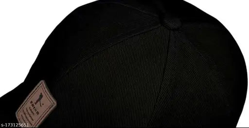Orange and black adjustable cotton Edixon cap for men and boys, logo branded classic hat on display