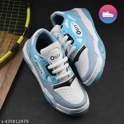 Boys casual shoes, blue and white with white sole, perfect for everyday adventures