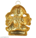 Gold-toned Panchmukhi Hanuman ji Murti/Bajrangbali Idol for wall hanging and gifts, 11cm x 135cm. Decorative showpiece featuring intricate metal design