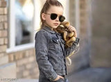 Black Queen Rose print denim jacket, long sleeves, open collar