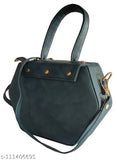 Blue slingbag with shoulder straps and a single hand-held handle