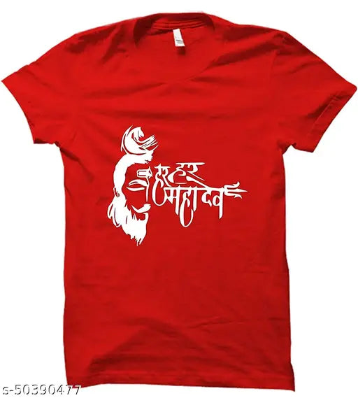 Fancy printed cotton short-sleeved men's t-shirt, India origin