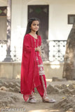 Maroon Georgette Dhoti Kurta Set with Embroidered Duppatta - Kids Traditional Indian outfit for special occasions, rich maroon color, intricate detailing
