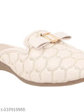 Synthetic leather ethnic flat bellies sandal for women and girls, open back design, versatile style for casual or evening wear