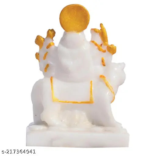 Durga Maa marble god idol, 10cmx5cmx14cm, white, home temple decor, Diwali gift